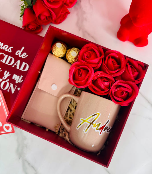 Box Taza con Flores