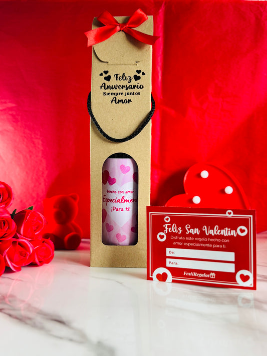 Vino Personalizado San Valentin